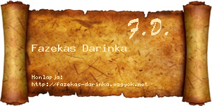 Fazekas Darinka névjegykártya